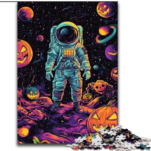 Puzzle für Erwachsene 1000 Teile Halloween-Astronaut, Spielzeug, Lernspiele, Stressabbau, einzigartige Heimdekoration und Geschenke (Größe 26x38cm) von LYXIANY