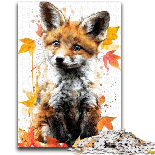 Puzzle für Erwachsene 1000 Teile Herbstfuchs Lernspiele Lernspiel für Geburtstag, Weihnachten für und ab 14 Jahren 50x75cm von LYXIANY