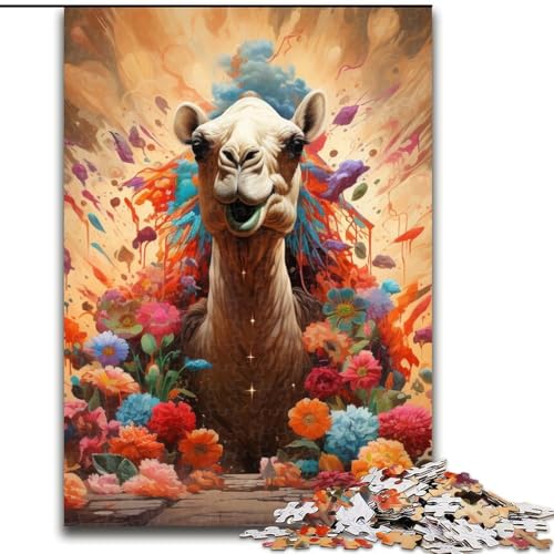 Puzzle für Erwachsene 1000 Teile Kamel 1000-teiliges Puzzle Herausforderndes Denkspiel für Teenager, Spaß am Familienspieleabend 26x38cm von LYXIANY