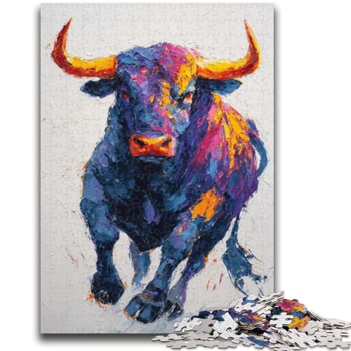 Puzzle für Erwachsene 1000 Teile Kuh für und ab 14 Jahren Mitmachspiel Weihnachtsspiel Geschenke 38x26cm von LYXIANY