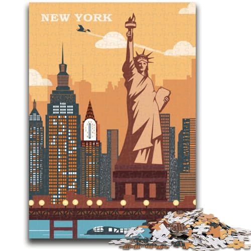 Puzzle für Erwachsene 1000 Teile New York Familienspaß für Eignet ganze Familie für Kinder ab 14 Jahren (Größe 38x26cm) von LYXIANY