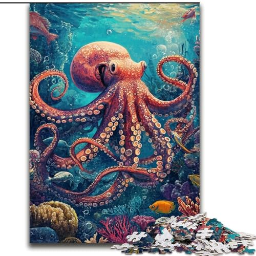 Puzzle für Erwachsene 1000 Teile Oktopus, Lernspiele, Heimdekoration, Geburtstagsgeschenk, Geschenke, Wandkunst, 38x26cm von LYXIANY