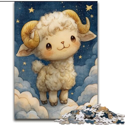 Puzzle für Erwachsene 1000 Teile Schaf, Spielzeug, Lernspiele, Stressabbau, tolle Geschenke und Spielzeuge, 26x38cm von LYXIANY