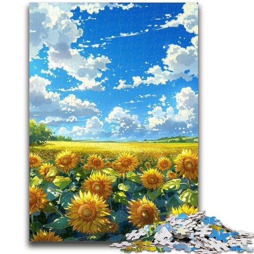 Puzzle für Erwachsene 1000 Teile Sonnenblumenfeld für und ab 14 Jahren Mitmachspiel Weihnachtsspiel Geschenke 50x75cm Puzzle für Erwachsene 1000 Teile Sonnenblumenfeld für und ab 14 Jahren Mitmachspiel Weihnachtsspiel Geschenke 50x75cm von LYXIANY