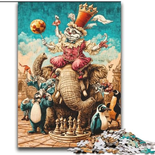 Puzzle für Erwachsene 1000 Teile Zirkustiere, anspruchsvolles Spiel und Familienspiel, Lernspiel zum Geburtstag, Weihnachten, 38x52cm Puzzle für Erwachsene 1000 Teile Zirkustiere, anspruchsvolles Spiel und Familienspiel, Lernspiel zum Geburtstag, Weihnachten, 38x52cm von LYXIANY