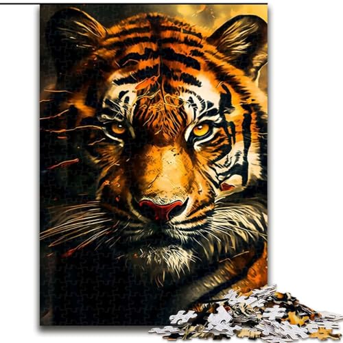 Puzzle für Erwachsene 1000 Tiger, geeignet für Personen ab 14 Jahren, Lernspiele, Wichtelgeschenke (Größe 26x38cm) von LYXIANY