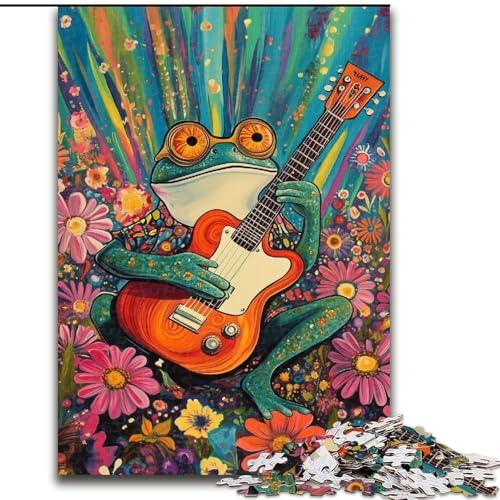Puzzle für Erwachsene 1000 Vintage-Gitarren aus Holz, Spielzeug, Geschenk, pädagogisches, intellektuelles, entspannendes Familienspiel, Größe 50x75cm, für interaktives Familienspiel von LYXIANY