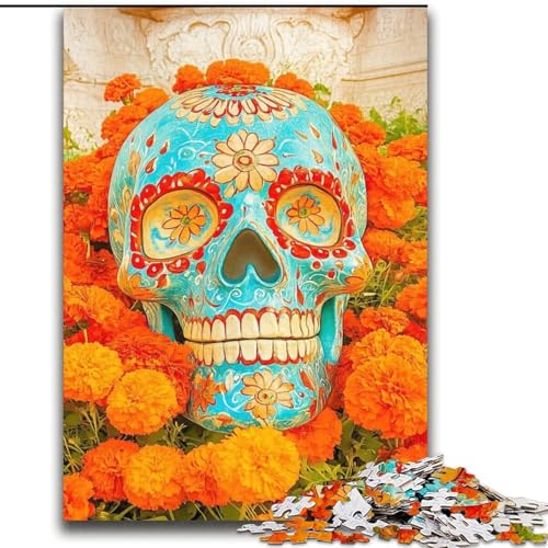 Puzzle für Erwachsene 2000 Teile Zuckerschädel Lernspiele Lernspiel für Geburtstag, Weihnachten für und ab 14 Jahren 70x100cm von LYXIANY