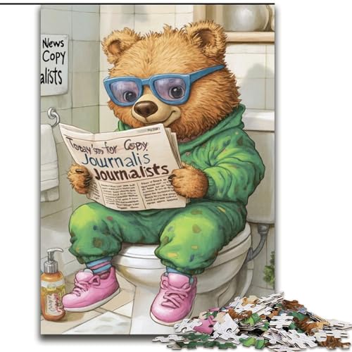 Puzzle für Erwachsene Brown Bear Go Toilet Puzzle für Erwachsene, Größe: 50x75cm, für Reiseliebhaber und Paare, anspruchsvolles Spielzeug Puzzle für Erwachsene Brown Bear Go Toilet Puzzle für Erwachsene, Größe: 50x75cm, für Reiseliebhaber und Paare, anspruchsvolles Spielzeug von LYXIANY