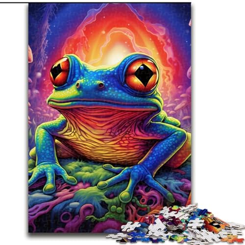 Puzzle für Erwachsene Bunte Laubfrösche Puzzle für Erwachsene Größe: 50x75cm Anspruchsvolles Denkspiel - Entspannendes Spielzeug für Teenager von LYXIANY