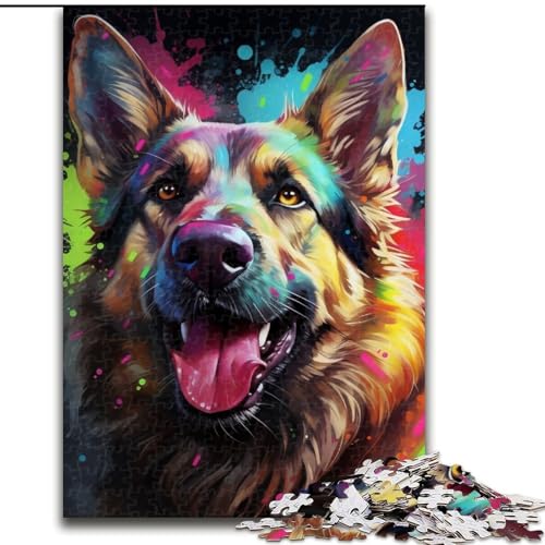 Puzzle für Erwachsene Deutscher Schäferhund Puzzle für Erwachsene Größe: 50x75cm Anspruchsvolles Denkspiel - Entspannendes Spielzeug für Teenager von LYXIANY