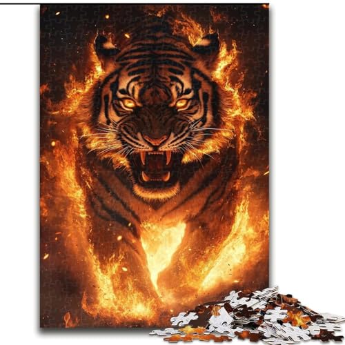 Puzzle für Erwachsene Flammentiger, Lernspielzeug für Kinder ab 14 Jahren, ganze Familie (Größe 26x38cm) von LYXIANY