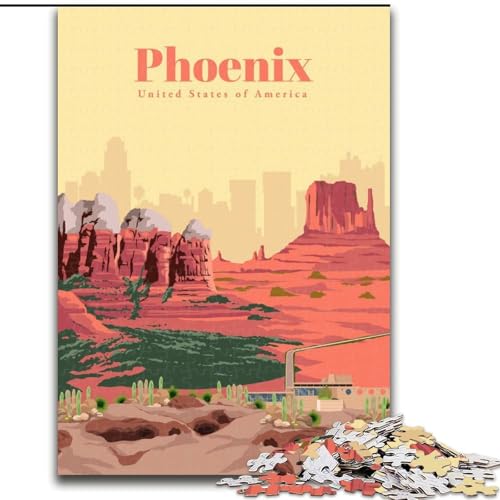 Puzzle für Erwachsene Reise nach Phoenix, für Kinder ab 14 Jahren, jedes Teil ist einzigartig – lustiges und herausforderndes Spiel für die ganze Familie, tolles Geschenk, 50x75cm von LYXIANY