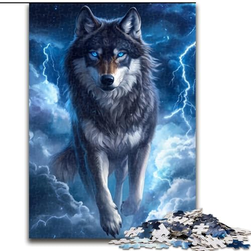 Puzzle für Erwachsene mit 1000 Teilen, Fantasy-Wolf, Stressabbau, schwierige Herausforderung, Wichtelgeschenke für Kinder ab 14 Jahren (Größe 50x75cm) von LYXIANY