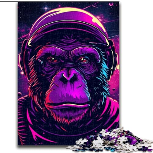 Puzzle für Erwachsene mit 1000 Teilen, Motiv: Musikaffe, Holzpuzzle für Erwachsene, Größe 50x75cm, anspruchsvolles Denkspiel – entspannendes Spielzeug für Teenager von LYXIANY