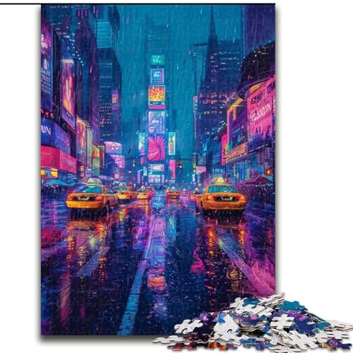 Puzzle für Erwachsene mit 1000 Teilen, Psychedelic New York, 1000-teiliges Puzzle, Spaß für die ganze Familie, Basteln, perfekt für Geburtstage, Feiertage, Größe 50x75cm von LYXIANY