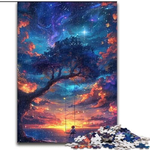 Puzzle für Erwachsene mit 1000 Teilen, teeriger Himmel und Bunte Wolken, 1000-teiliges Puzzle, Spaß für die ganze Familie, Basteln, perfekt für Geburtstage, Feiertage, Größe 50x75cm von LYXIANY
