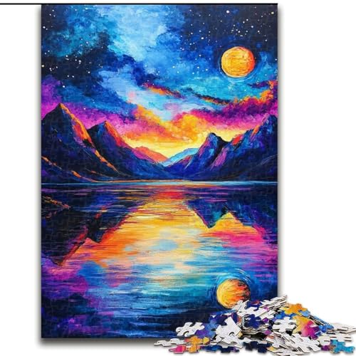 Puzzle für Erwachsene und Jugendliche, 1000 Teile, Aurora Mountains, anspruchsvolles Spiel und Familienspiel mit passendem Poster und Quizblatt, 50x75cm Puzzle für Erwachsene und Jugendliche, 1000 Teile, Aurora Mountains, anspruchsvolles Spiel und Familienspiel mit passendem Poster und Quizblatt, 50x75cm von LYXIANY