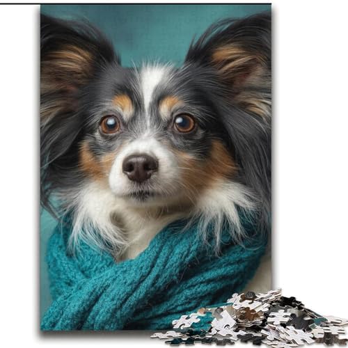 Puzzle für Erwachsene und Jugendliche, 1000 Teile, Hund, Stressabbau, Zeitvertreib zu Hause, mit passendem Poster und Quizblatt, 38x52cm von LYXIANY