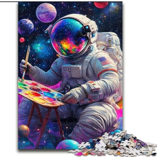 Puzzle für Erwachsene und Jugendliche, 1000 Teile, Maler-Astronaut, Spielzeug, Lernspiele, Stressabbau, Eltern-Kind-Interaktion (Größe 26x38cm) von LYXIANY