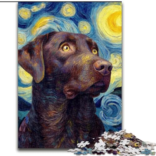 Puzzle für Erwachsene und Jugendliche, 1000 Teile, Nachthimmel-Labrador, Spielzeug, intellektuelles Spiel, stärkt die Liebe zwischen Paaren, für Kinder ab 14 Jahren, 50x75cm Puzzle für Erwachsene und Jugendliche, 1000 Teile, Nachthimmel-Labrador, Spielzeug, intellektuelles Spiel, stärkt die Liebe zwischen Paaren, für Kinder ab 14 Jahren, 50x75cm von LYXIANY