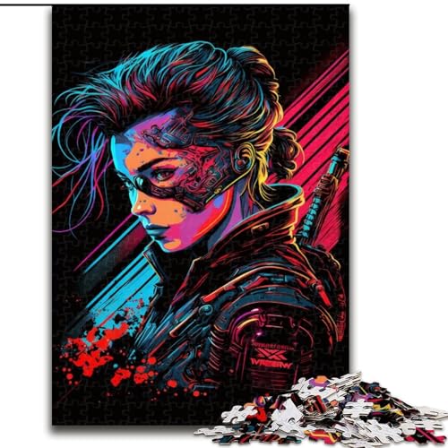 Puzzle für Erwachsene und Jugendliche, 1000 Teile, Neon-Roboter, Elefantenspielzeug, Denkspiel, Geburtstagsgeschenk, Geschenke, Wandkunst, für Kinder ab 14 Jahren (Größe 50x75cm) von LYXIANY