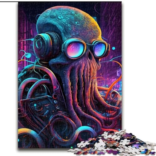 Puzzle für Erwachsene und Jugendliche, 1000 Teile, Oktopus, Elefantenspielzeug, Denkspiel, Geburtstagsgeschenk, Geschenke, Wandkunst, für Kinder ab 14 Jahren (Größe 50x75cm) von LYXIANY
