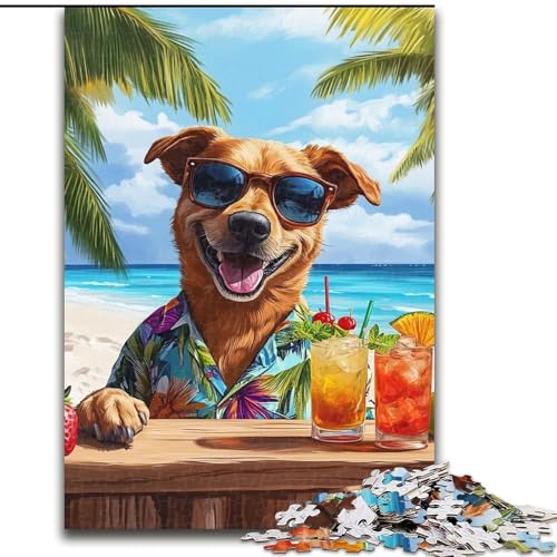 Puzzle für Erwachsene und Jugendliche, 1000 Teile, Urlaubshund, Elefantenspielzeug, Denkspiel, Geburtstagsgeschenk, Geschenke, Wandkunst, für Kinder ab 14 Jahren (Größe 26x38cm) von LYXIANY