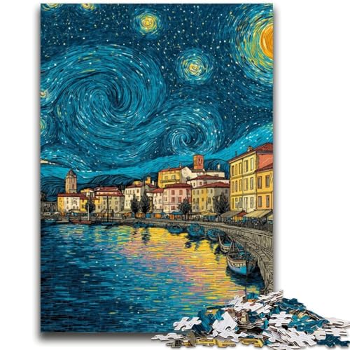 Puzzle für Erwachsene und Jugendliche, 1000 Teile, Van Gogh-Nachthimmel, pädagogisches Spielzeug zum Stressabbau, Eltern-Kind-Interaktion für Kinder ab 14 Jahren, 50x75cm Puzzle für Erwachsene und Jugendliche, 1000 Teile, Van Gogh-Nachthimmel, pädagogisches Spielzeug zum Stressabbau, Eltern-Kind-Interaktion für Kinder ab 14 Jahren, 50x75cm von LYXIANY