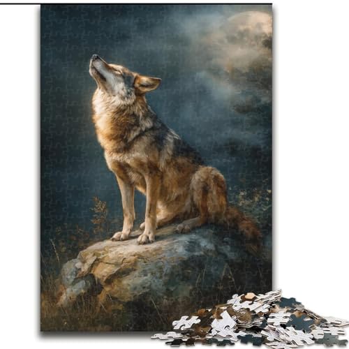 Puzzle für Erwachsene und Jugendliche, 1000 Teile, Wolf unter der Aurora, dekomprimierendes intellektuelles Lernspielzeug, ganze Familie, 50x75cm Puzzle für Erwachsene und Jugendliche, 1000 Teile, Wolf unter der Aurora, dekomprimierendes intellektuelles Lernspielzeug, ganze Familie, 50x75cm von LYXIANY