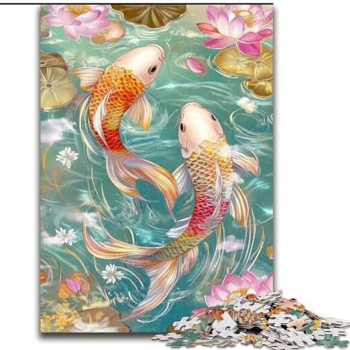 Puzzle für Erwachsene und Jugendliche, 1000 Teile, Zwei Koi-Karpfen, für Lernspiele, Herausforderungen, Spielzeug, Geburtstagsgeschenk, Geschenke, Wandkunst, 50x75cm Puzzle für Erwachsene und Jugendliche, 1000 Teile, Zwei Koi-Karpfen, für Lernspiele, Herausforderungen, Spielzeug, Geburtstagsgeschenk, Geschenke, Wandkunst, 50x75cm von LYXIANY