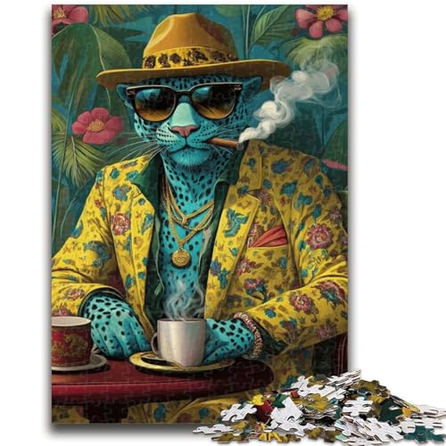 Puzzle für Erwachsene und Jugendliche, 1000 Teile, modischer Leopard, zum Stressabbau, schwierige Herausforderung, ganze Familie, 26x38cm Puzzle für Erwachsene und Jugendliche, 1000 Teile, modischer Leopard, zum Stressabbau, schwierige Herausforderung, ganze Familie, 26x38cm von LYXIANY