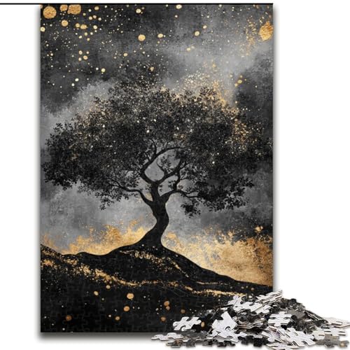 Puzzle für Erwachsene und Jugendliche, 1000 Teile, schwarz-weißer Lebensbaum, anspruchsvolles Spiel und Familienspiel mit vollständig ineinandergreifenden, zufällig geformten Teilen (Größe 50x75cm) Puzzle für Erwachsene und Jugendliche, 1000 Teile, schwarz-weißer Lebensbaum, anspruchsvolles Spiel und Familienspiel mit vollständig ineinandergreifenden, zufällig geformten Teilen (Größe 50x75cm) von LYXIANY