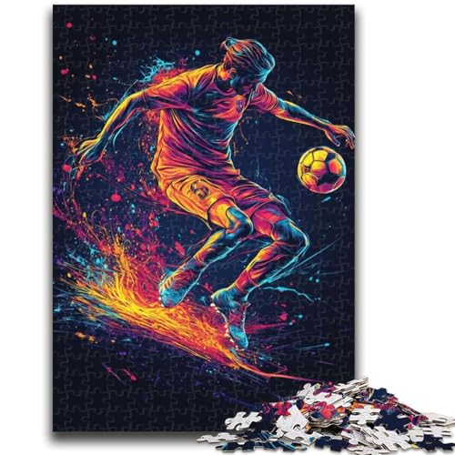 Puzzle für Erwachsene und Jugendliche, Fußballspieler, anspruchsvolles Spiel und Familienspiel, Lernspiel für Geburtstag, Weihnachten, 50x75cm von LYXIANY