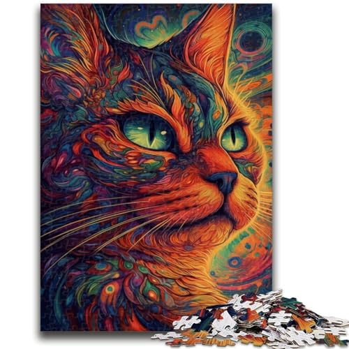 Puzzle für Erwachsene und Jugendliche, Puzzle, buntes Weltraumkatzen-Quizspiel, ganze Familie, 26x38cm Puzzle für Erwachsene und Jugendliche, Puzzle, buntes Weltraumkatzen-Quizspiel, ganze Familie, 26x38cm von LYXIANY