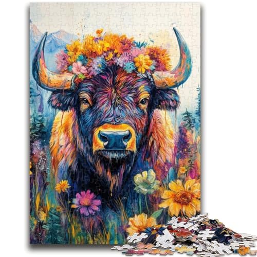 Puzzle für Erwachsene und Jugendliche, Puzzle „Alpenbison“, ab 14 Jahren, Denkspiel, Weihnachts- und Geburtstagsgeschenke, 50x75cm von LYXIANY