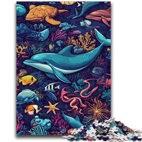 Puzzle für Erwachsene und Jugendliche, Puzzle „Meerestierwelt“, Quizspiel, ganze Familie, 26x38cm Puzzle für Erwachsene und Jugendliche, Puzzle „Meerestierwelt“, Quizspiel, ganze Familie, 26x38cm von LYXIANY