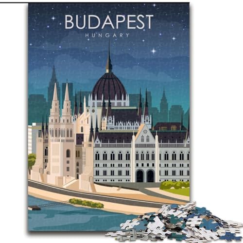Puzzle für Erwachsene und Jugendliche, Puzzle Budapest, Ungarn, Reise, für 14+, anspruchsvolles Spiel und Familienspiel, toll, 26x38cm von LYXIANY