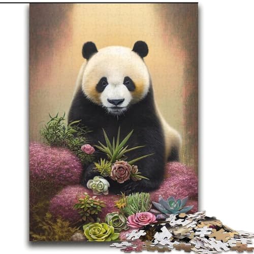 Puzzle für Erwachsene und Jugendliche, Puzzle-Kunst, Blume mit Panda-Quizspiel, ganze Familie, 70x100cm Puzzle für Erwachsene und Jugendliche, Puzzle-Kunst, Blume mit Panda-Quizspiel, ganze Familie, 70x100cm von LYXIANY