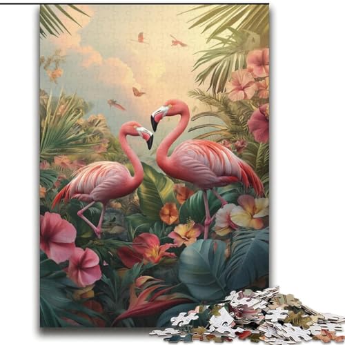 Puzzle für Erwachsene und Jugendliche, Puzzlespiel „Regenwald-Flamingo“, Quizspiel für die ganze Familie, 70x100cm von LYXIANY