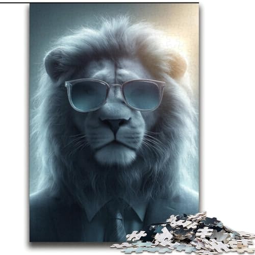 Puzzle für Erwachsene und Jugendliche Puzzle Löwe mit Brille Quizspiel für Erwachsene und Jugendliche ganze Familie 70x100cm Puzzle für Erwachsene und Jugendliche Puzzle Löwe mit Brille Quizspiel für Erwachsene und Jugendliche ganze Familie 70x100cm von LYXIANY