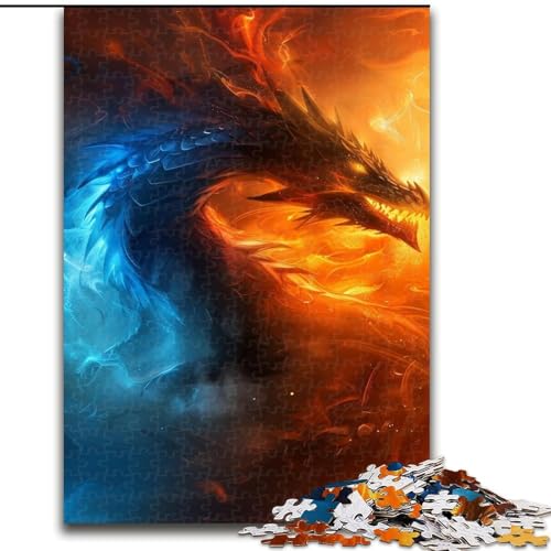 Puzzle für Erwachsene und Teenager, 1000 Teile, EIS- und Feuerdrache, Spielzeug, Lernspiele, Stressabbau, einzigartige Heimdekoration und Geschenke, 38x26cm Puzzle für Erwachsene und Teenager, 1000 Teile, EIS- und Feuerdrache, Spielzeug, Lernspiele, Stressabbau, einzigartige Heimdekoration und Geschenke, 38x26cm von LYXIANY