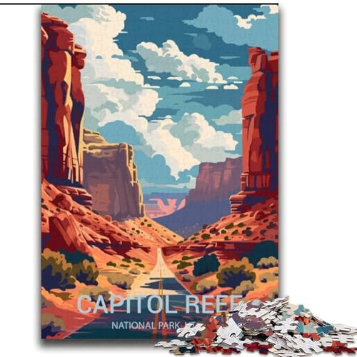 Puzzle für Erwachsene und Teenager, Capitol Reef National Park, Stressabbau, schwierige Herausforderung, Wichtelgeschenke für Kinder ab 14 Jahren, 70x100cm von LYXIANY