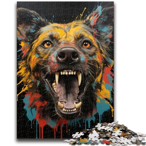 Puzzle für Erwachsene und Teenager, Puzzle „Afrikanische Hyäne“, ab 14 Jahren, Denkspiel, Weihnachts- und Geburtstagsgeschenke, 26x38cm von LYXIANY