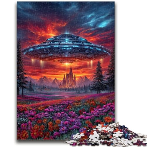 Puzzle für Erwachsene und Teenager, Puzzle „Alien UFO“, ab 14 Jahren, Denkspiel, Weihnachts- und Geburtstagsgeschenke, 26x38cm von LYXIANY