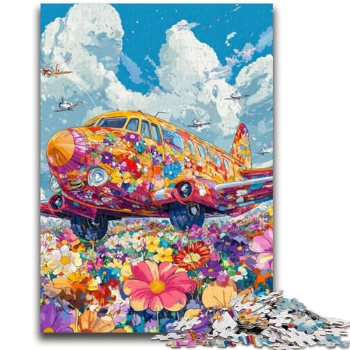 Puzzle für Erwachsene und Teenager, Puzzle „Blumenflugzeug“, ab 14 Jahren, Denkspiel, Weihnachts- und Geburtstagsgeschenke, 26x38cm von LYXIANY