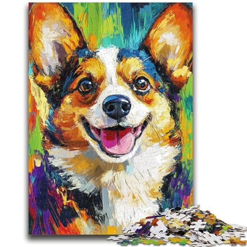 Puzzle für Erwachsene und Teenager, Puzzle „Corgi“, für Kinder ab 14 Jahren, Denkspiel, Weihnachts- und Geburtstagsgeschenke, 26x38cm von LYXIANY