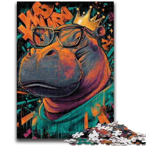 Puzzle für Erwachsene und Teenager, Puzzle „Fantasy Hippo“, ab 14 Jahren, Denkspiel, Weihnachts- und Geburtstagsgeschenke, 26x38cm von LYXIANY