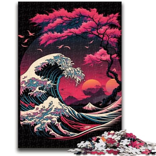 Puzzle für Erwachsene und Teenager, Puzzle „Japanische Wellen“, ab 14 Jahren, Denkspiel, Weihnachts- und Geburtstagsgeschenke, 50x75cm von LYXIANY