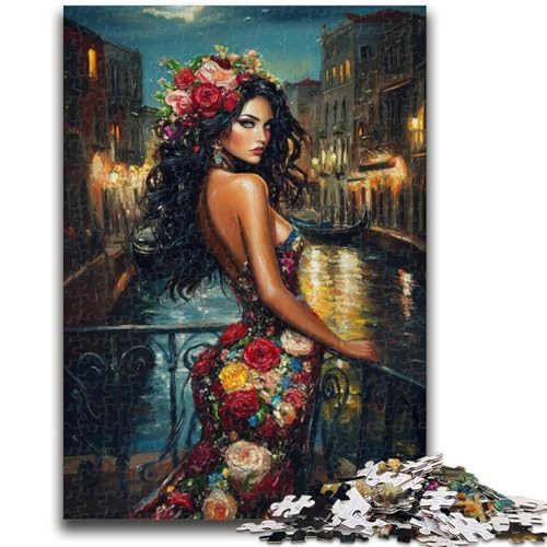 Puzzle für Erwachsene und Teenager, Puzzle „Schönes Mädchen“, ab 14 Jahren, Denkspiel, Weihnachts- und Geburtstagsgeschenke, 26x38cm von LYXIANY